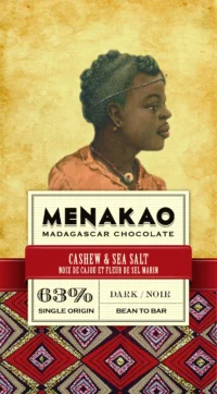 Chocolat noir 63% – Noix de cajou & Fleur de sel marin