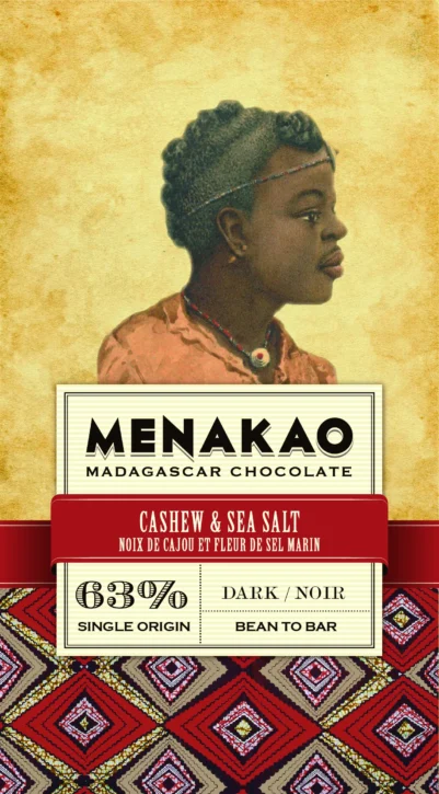 Chocolat noir 63% – Noix de cajou & Fleur de sel marin
