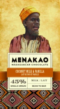 Chocolat au lait 45% – Lait de coco et vanille de Madagascar