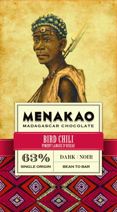 Chocolat noir 63% – Menakao - Piment Langue d’oiseau