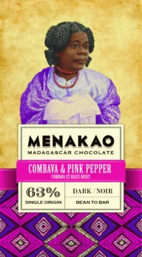 Chocolat noir 63% – Combava & Baies Roses