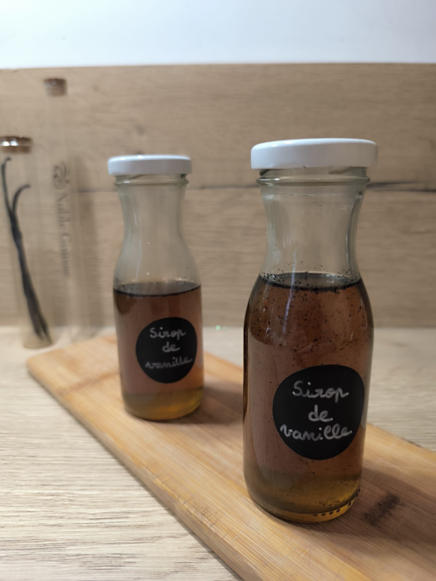 Sirop de vanille maison fini en bouteille